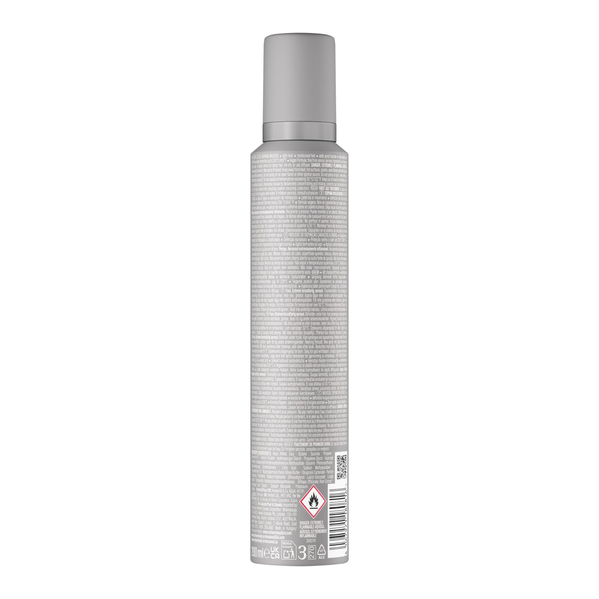 Schwarzkopf Professional Osis+ Curl Souffle Αφρός Περιποίησης για Μπούκλες 200ml 2