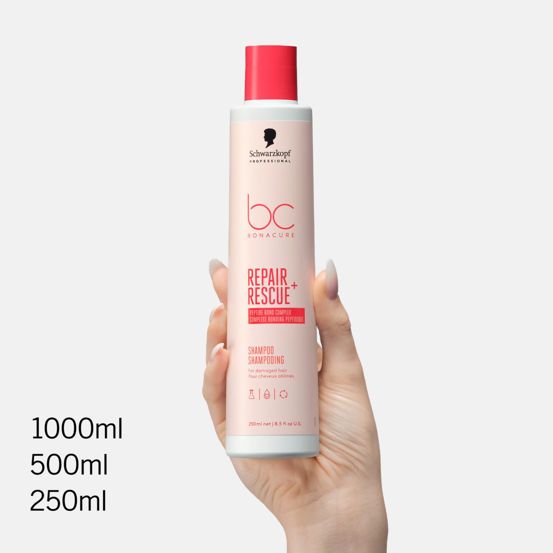 Schwarzkopf Professional BC Bonacure Repair Rescue+ Shampoo Σαμπουάν Επανόρθωσης για Ταλαιπωρημένα Μαλλιά 1000ml 2