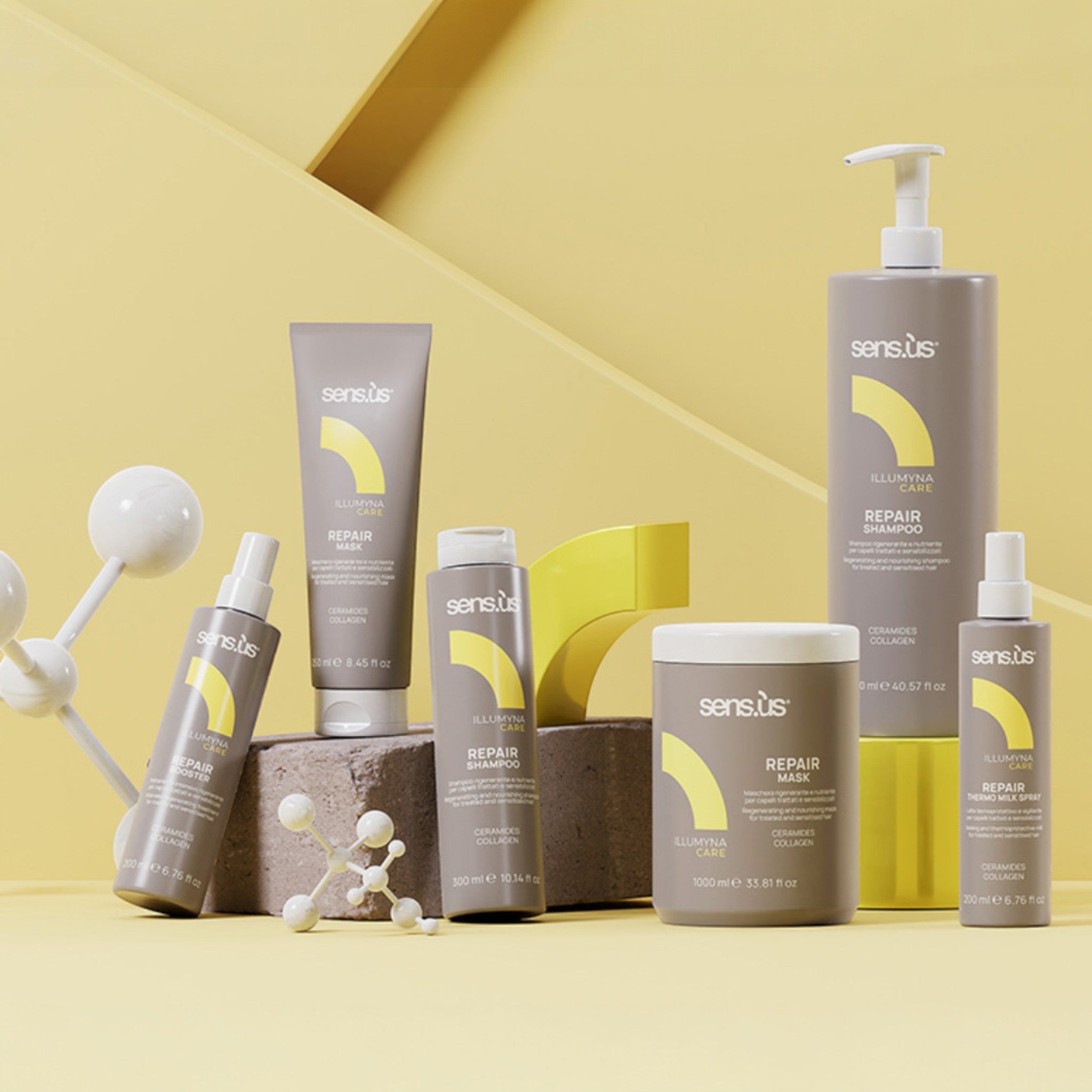 Sensus Illumyna Care Repair Thermo milk Spray Γαλάκτωμα Θερμοπροστασίας για Ταλαιπωρημένα Μαλλιά 200ml 2