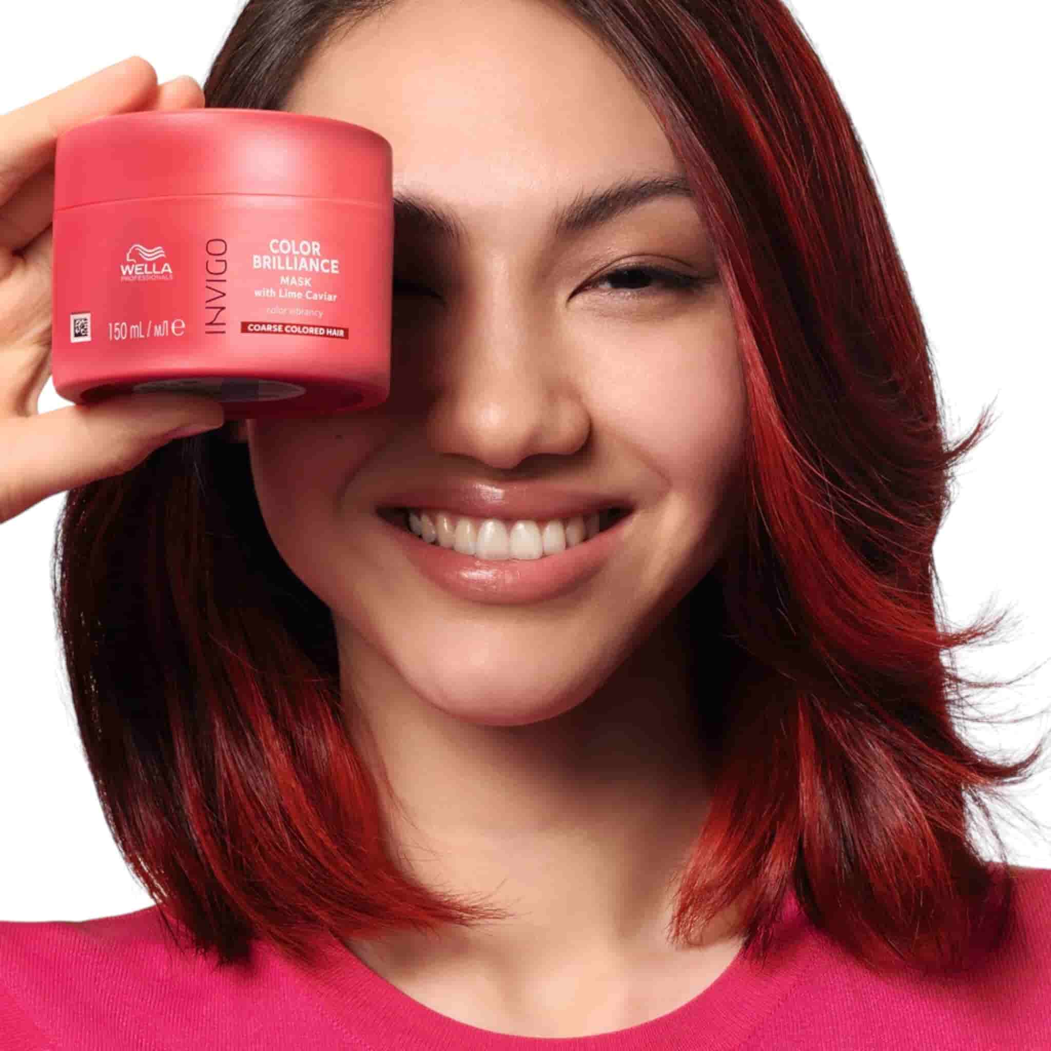 Wella Professionals Invigo Color Brilliance Μάσκα Προστασίας Χρώματος για Χοντρά Μαλλιά 150ml 3