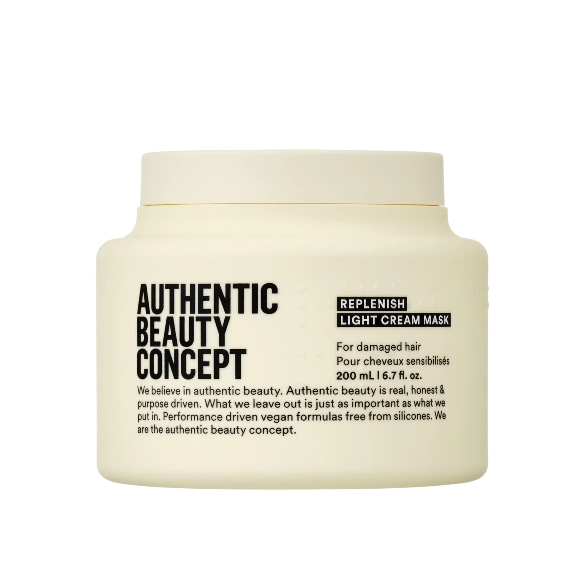 Authentic Beauty Concept Replenish Light Cream Mask Μάσκα Επανόρθωσης για Λεπτά Ταλαιπωρημένα Μαλλιά 200ml 1