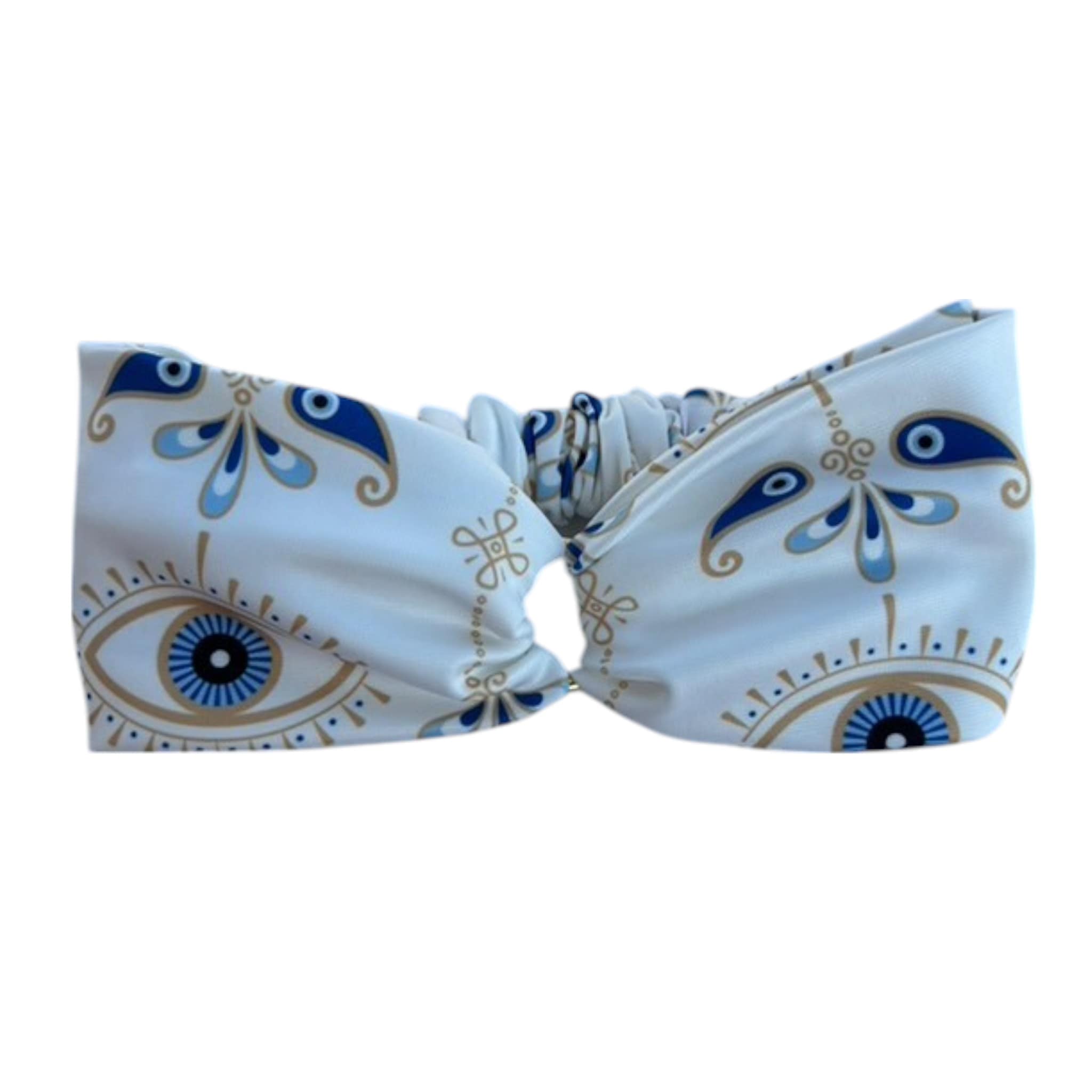 Strechbio Κορδέλα Με Μέταλλο Λευκή με Σχέδιο Μάτι 1