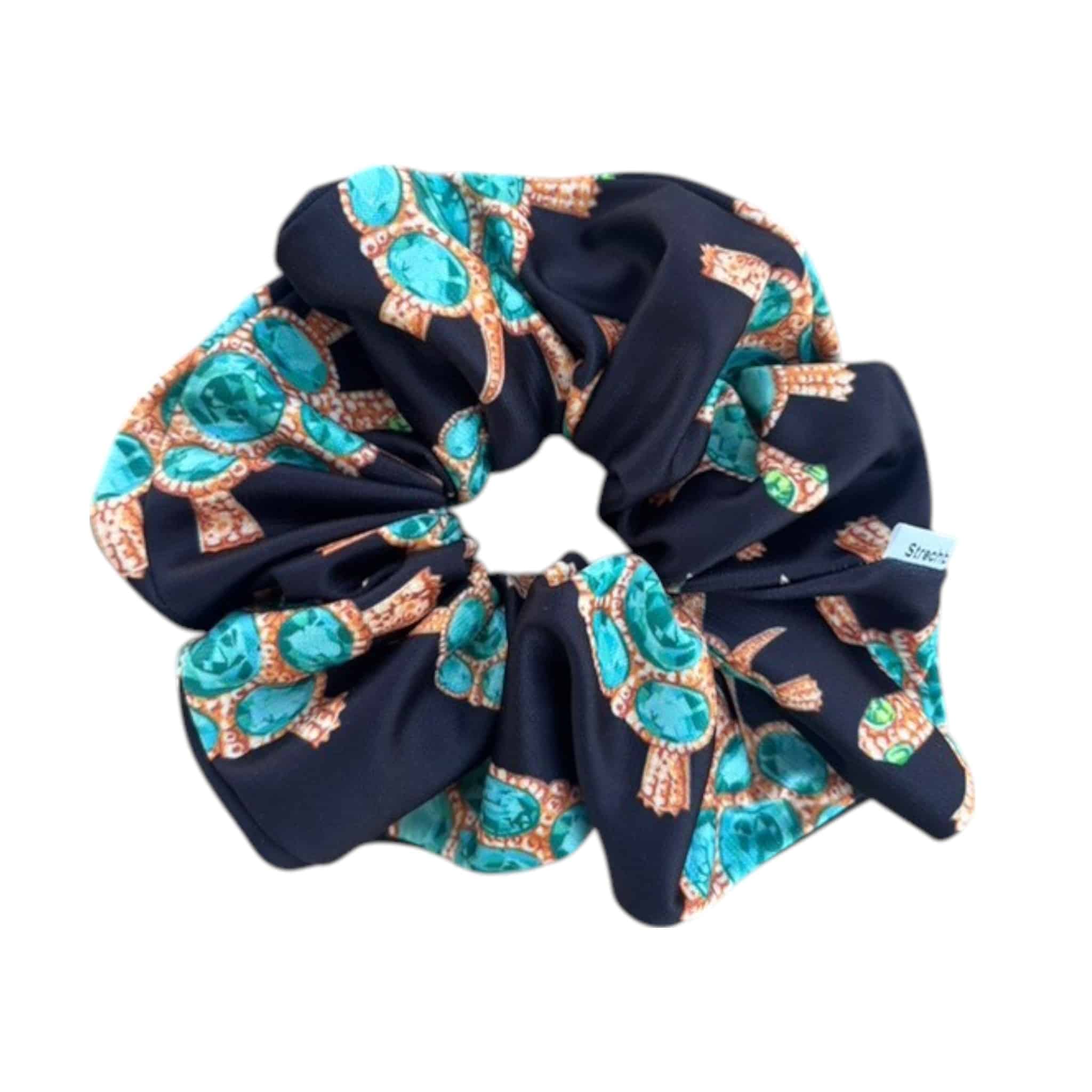 Strechbio Scrunche Μαύρο με Σχέδιο Χελώνα 1