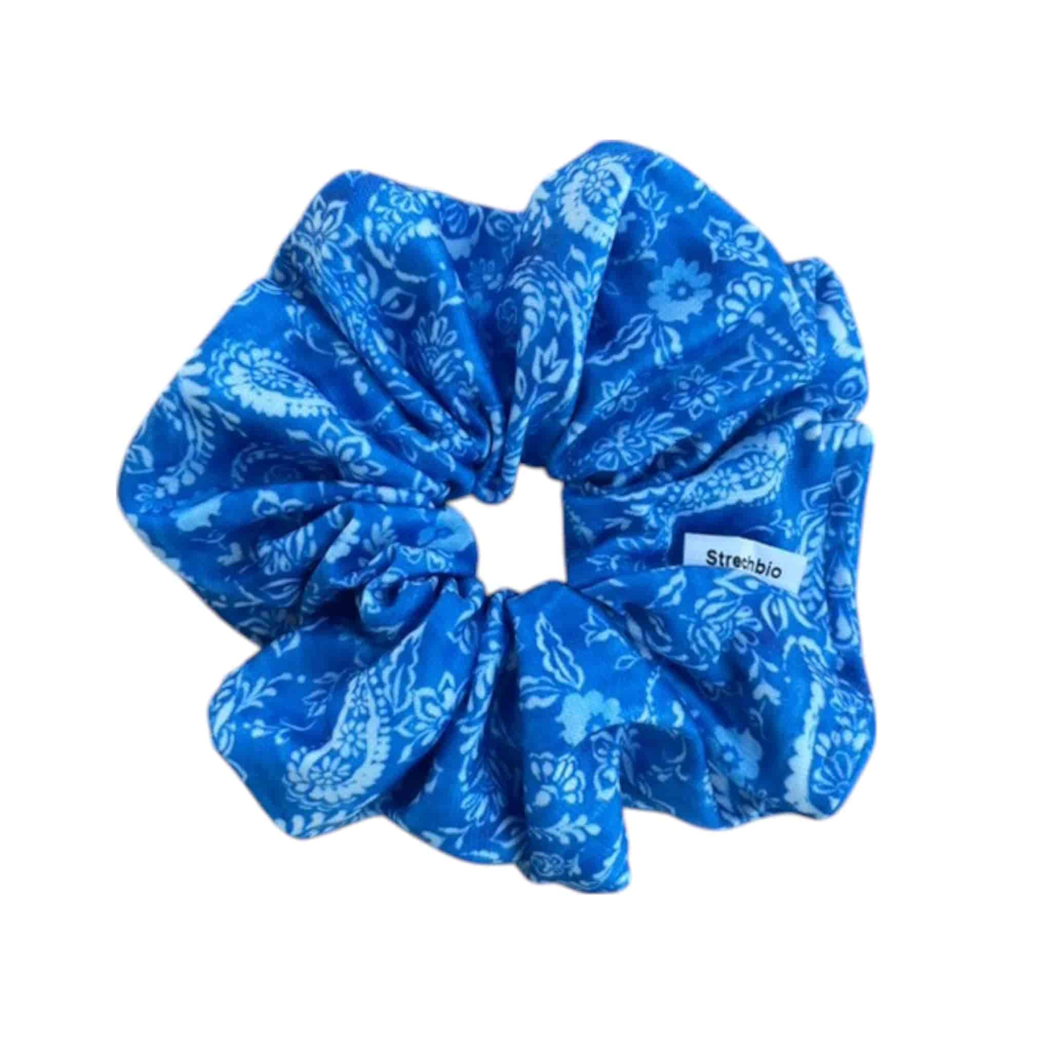 Strechbio Scrunche Print Μπλε Floral 1
