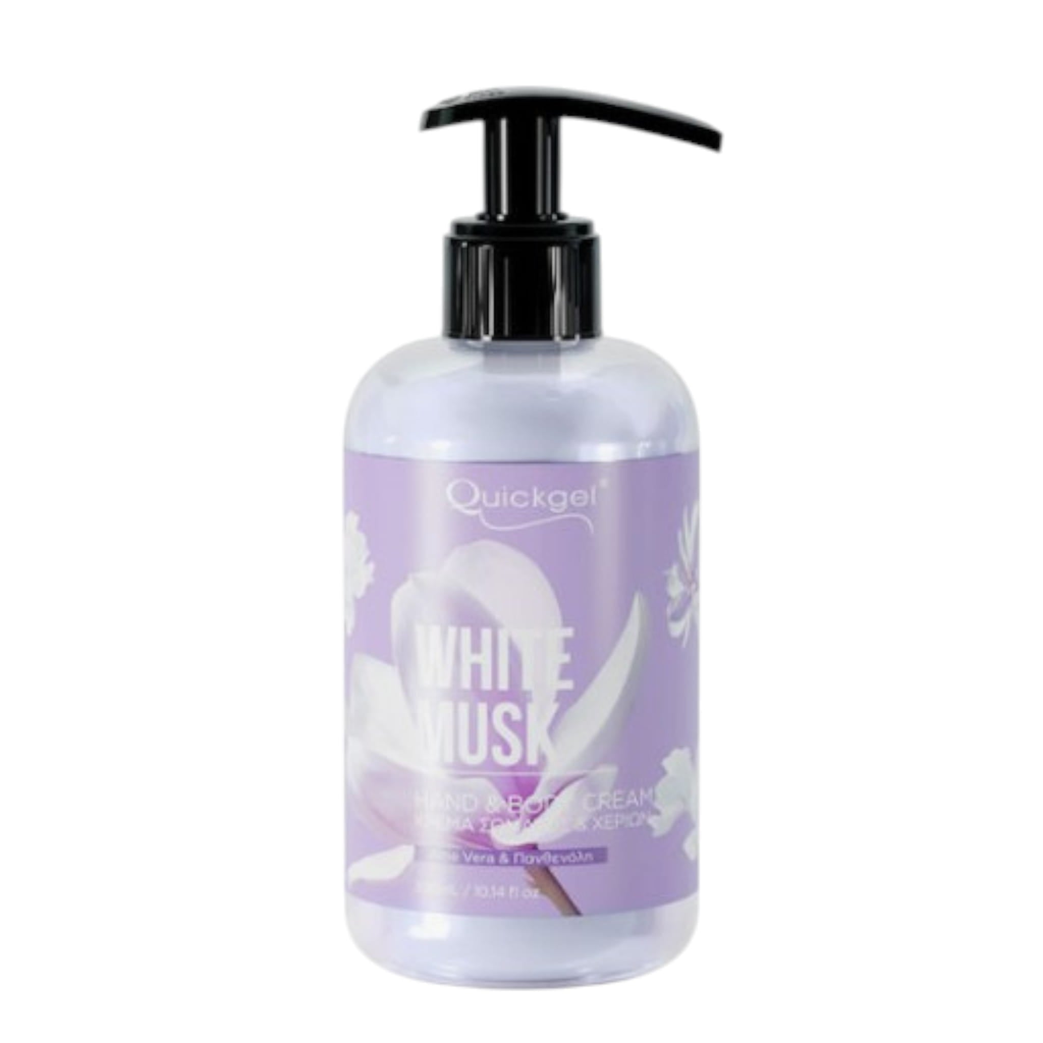 Quickgel White Musk Hand And Body Cream Ενυδατική Κρέμα για το Σώμα και τα Χέρια με White Musk 300ml 1