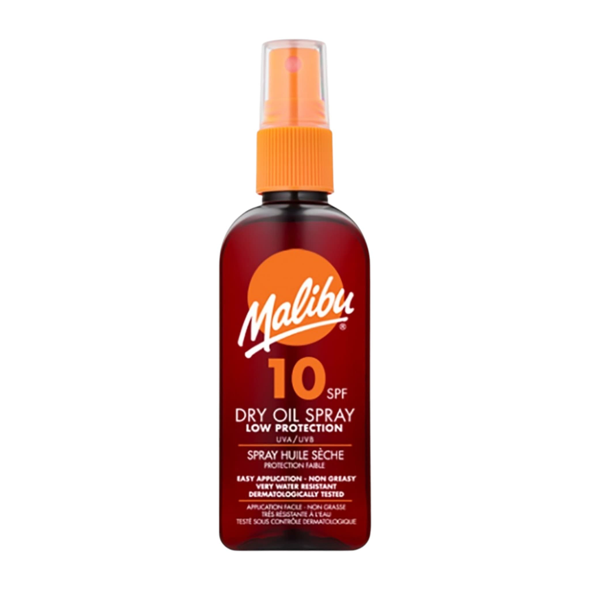 Malibu Dry Oil Spray Ξηρό Αντηλιακό Λάδι Σώματος σε Σπρέι με SPF10 100ml 1