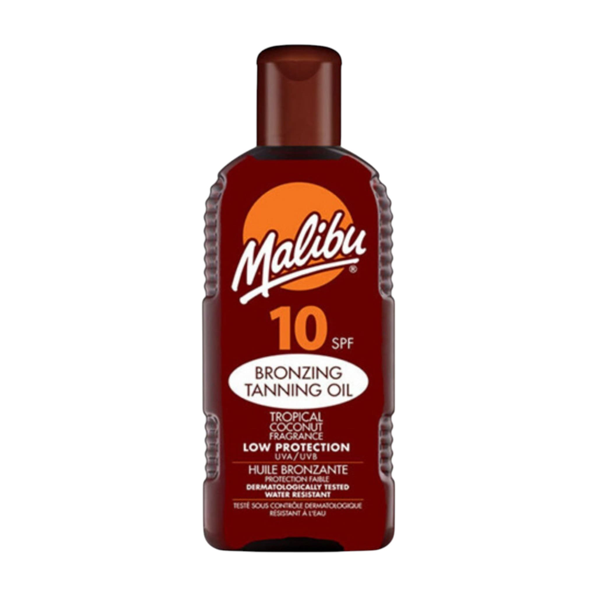 Malibu Bronzing and Tanning Oil Αντηλιακό Λάδι για Εύκολο Μαύρισμα με Άρωμα Τροπικής Καρύδας και SPF10 200ml 1