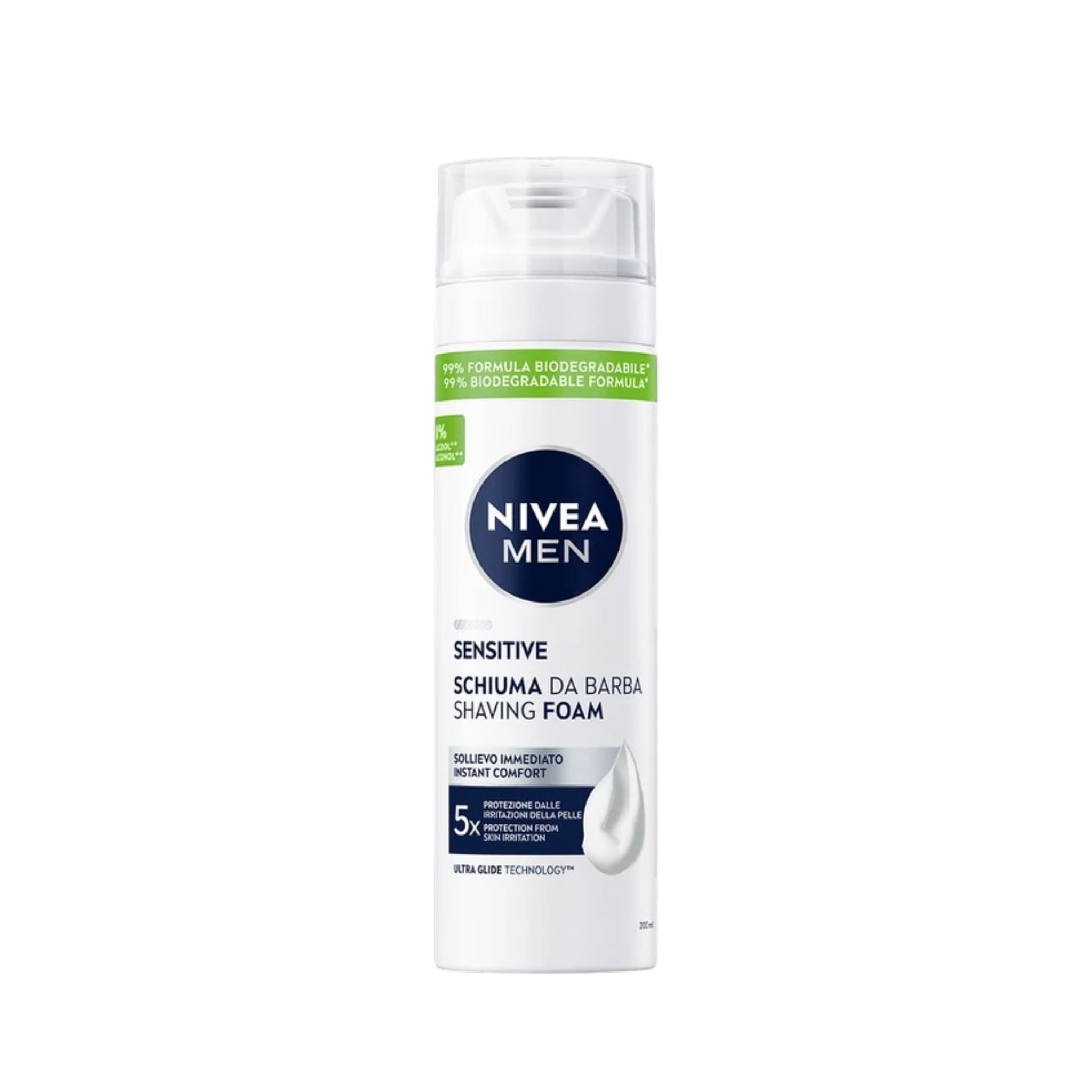 Nivea Men Sensitive Shaving Foam Αφρός Ξυρίσματος για Ευαίσθητη Επιδερμίδα 200ml 1