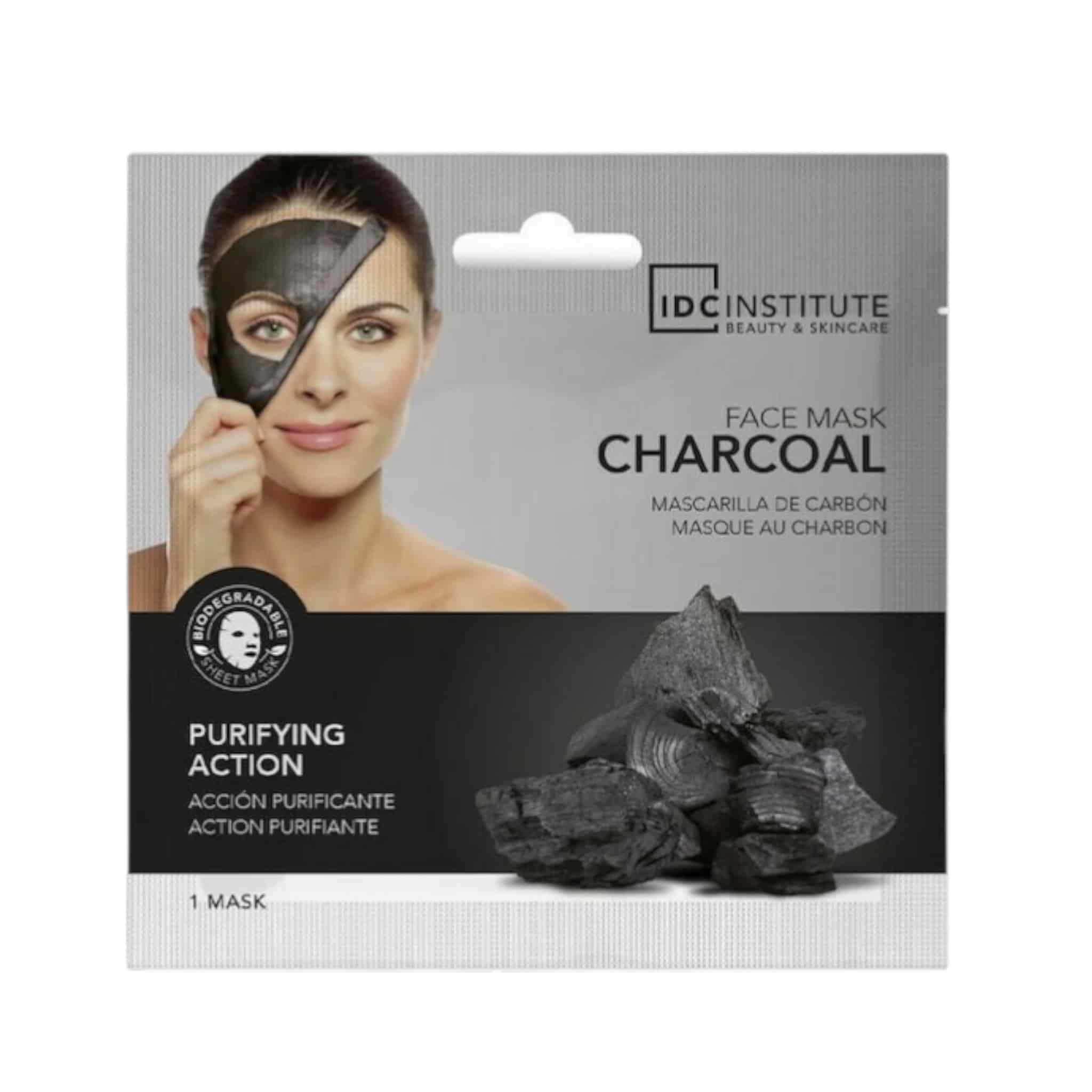 IDC Institute Beauty and Skin Care Black Mask With Charcoal Μάσκα Καθαρισμού Προσώπου Με Ξυλάνθρακα 22g 1