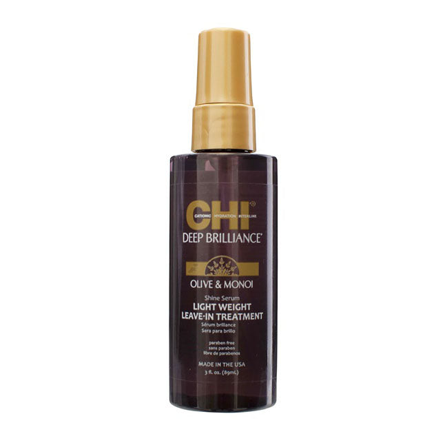 CHI Deep Brilliance Olive &amp; Monoi Shine Serum Light Weight Leave-In Treatment 89ml
