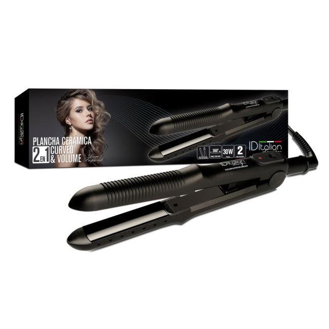 ID Italian Hair Straightener Volume Curved Ceramic 30W