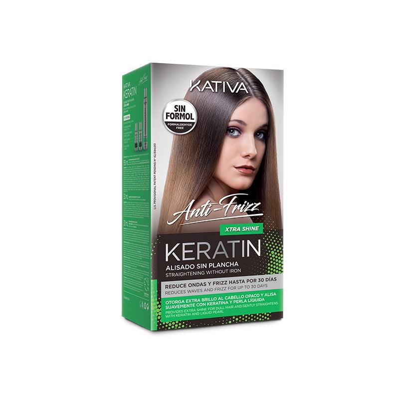 Kativa Keratin Alisado Anti Frizz Xtra Shine Kit (Shampoo 30ml & Conditioner 30ml & Mask 150ml)