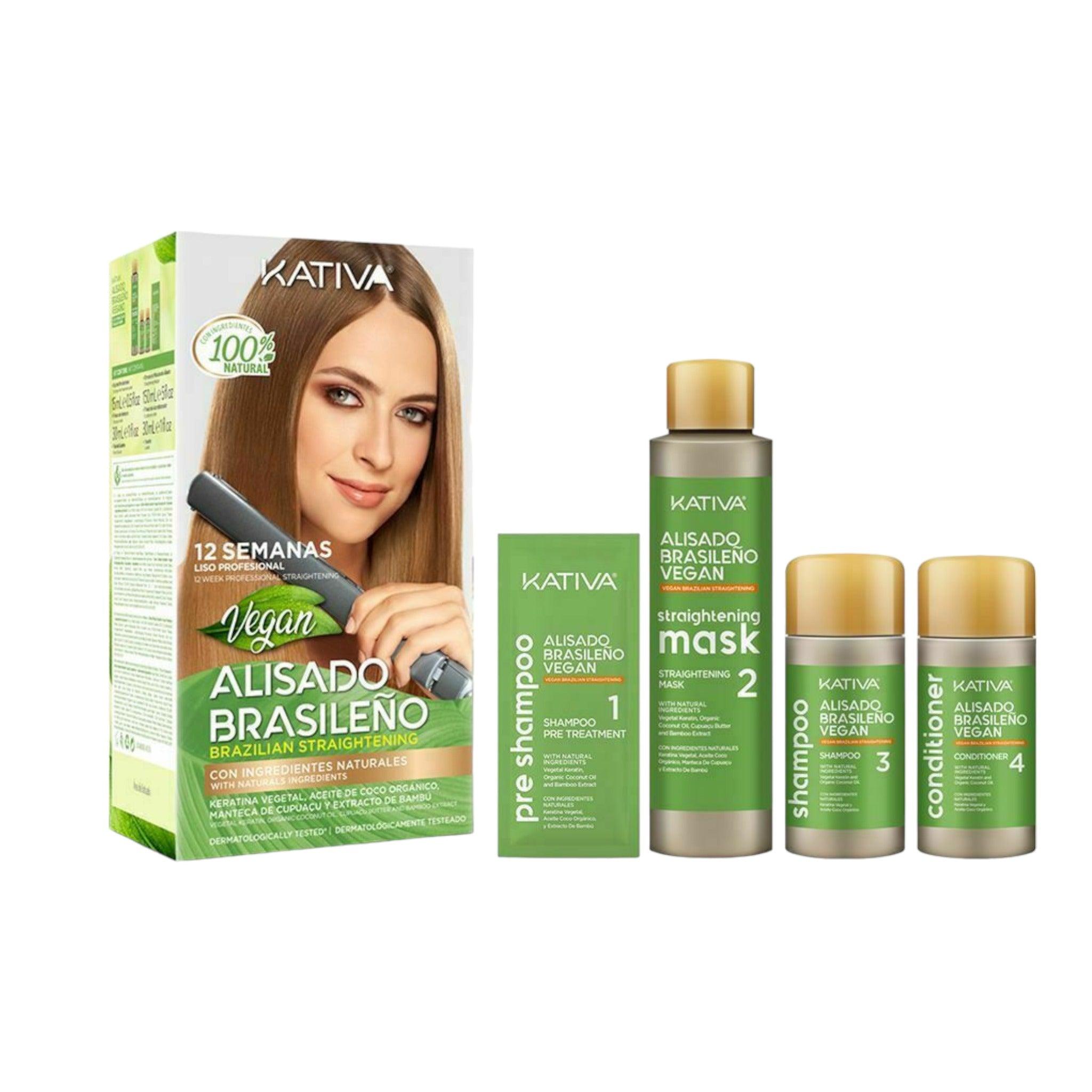 Kativa Vegan Brazilian Straightening Σετ Κερατίνης για Ισιωτική, με Σαμπουάν και Μάσκα 4τμχ