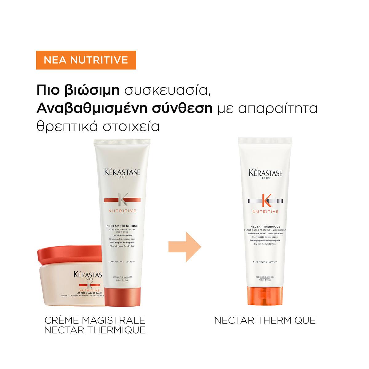 Kerastase Nutritive Θερμοπροστατευτικό Γαλάκτωμα για Styling & Καταπολέμηση του Φριζαρίσματος των Ξηρών Μαλλιών 150ml