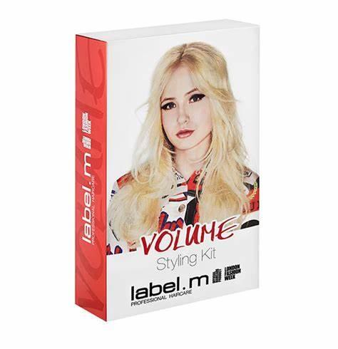 Label.m Volume Styling Kit (Protein Spray 250ml, Volume Mousse 200ml, Hot Brush Large)