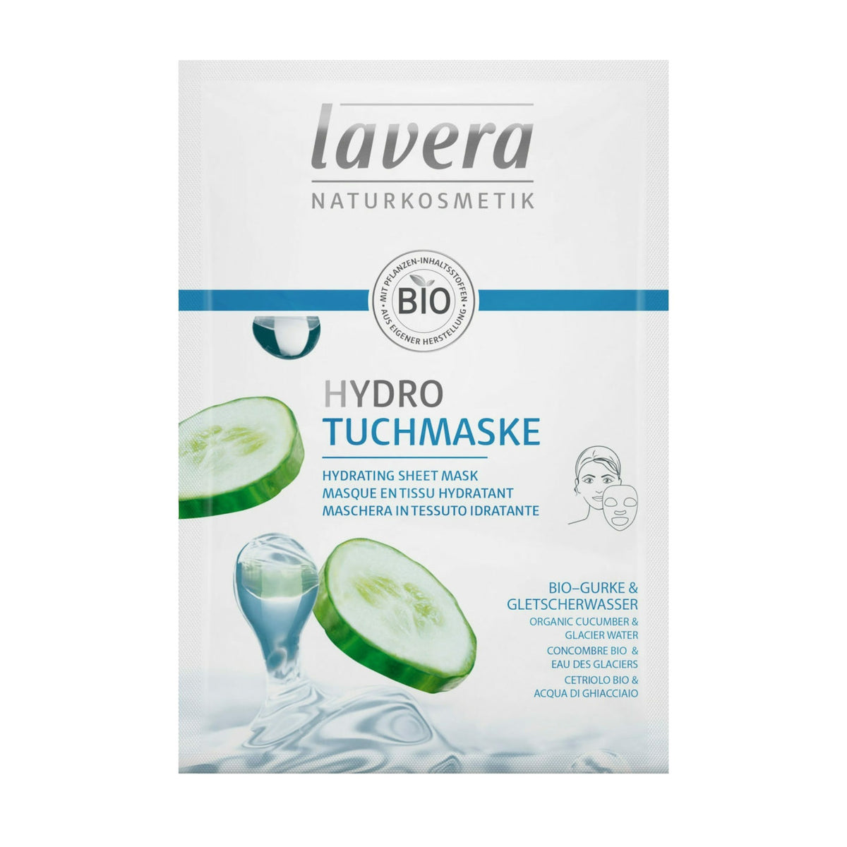 Lavera Hydrating Sheet Mask with Organic Cucumber &amp; Glacier Water