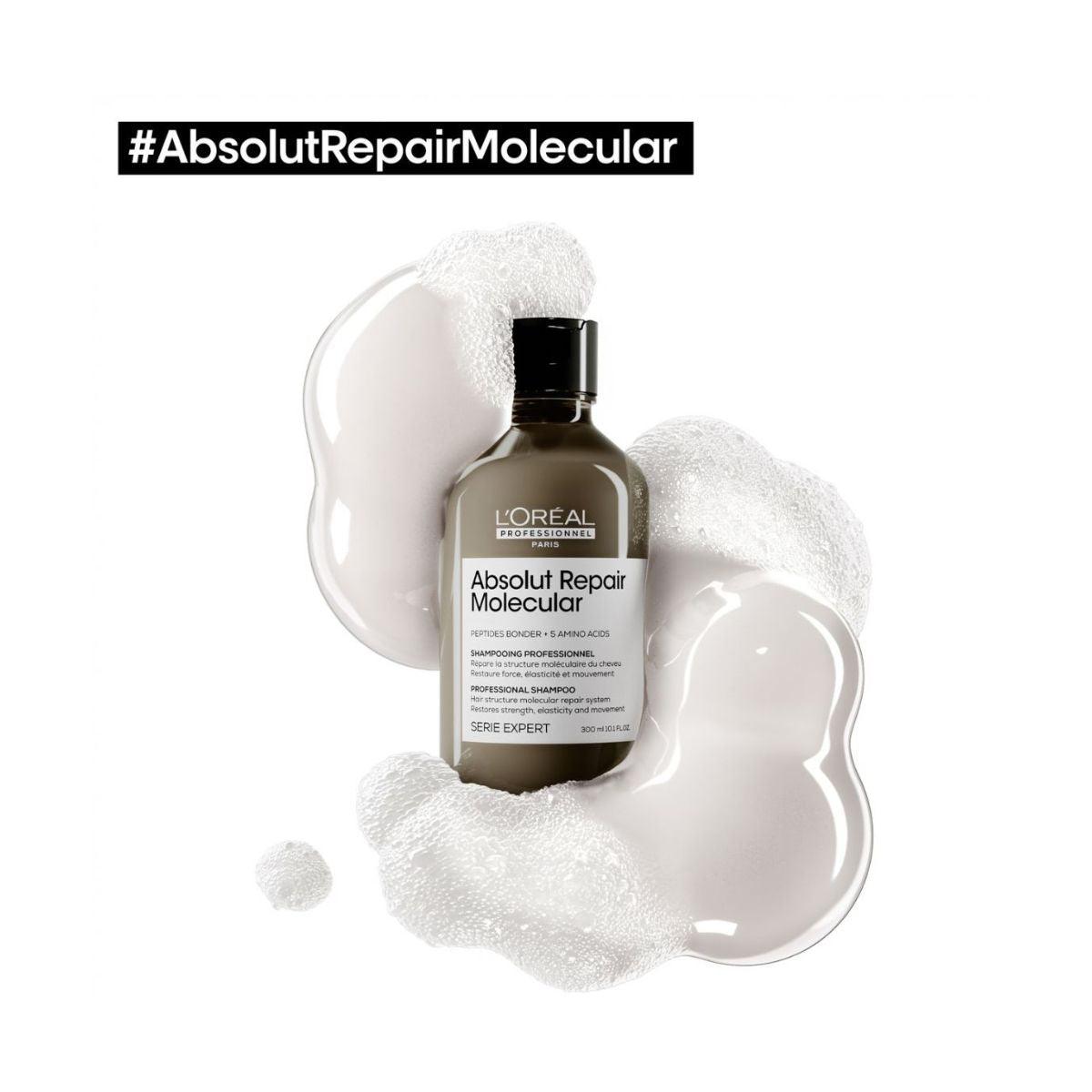 L'Oreal Professionnel Absolut Repair Molecular Σαμπουάν Μοριακής Επανόρθωσης Χωρίς Θειικά 'Αλατα για Ταλαιπωρημένα Μαλλιά 300ml