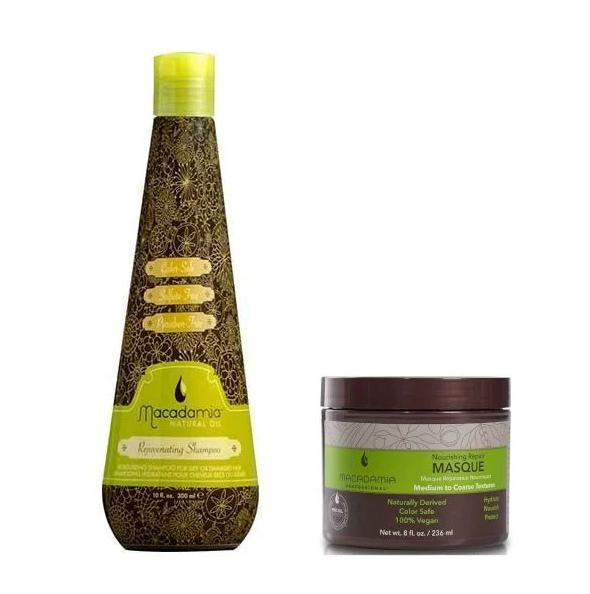 Macadamia Set Deep Repair Masque 236ml & Rejuvenating Shampoo 300ml