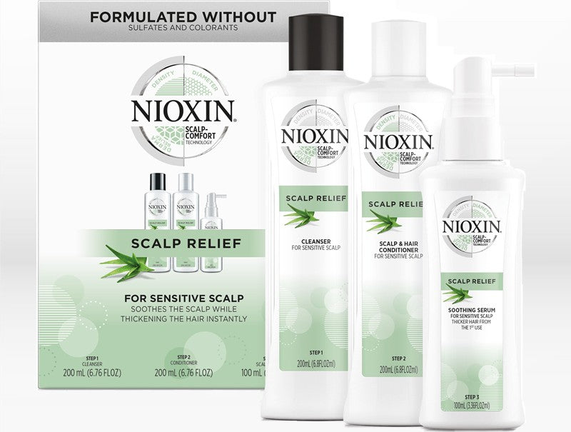 Nioxin Scalp Relief Kit (Shampoo 200 ml+ Conditioner 200 ml+ Serum 100 ml)