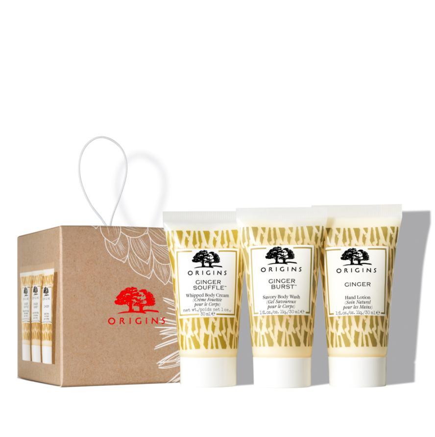 Origins Ginger Greetings Set (Body Cream 30ml, Body Wash 30ml, Hand Lotion30ml)