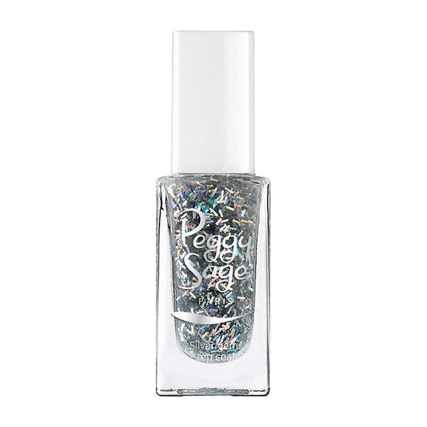 Peggy Sage Top Coat Silver Gems 11ml
