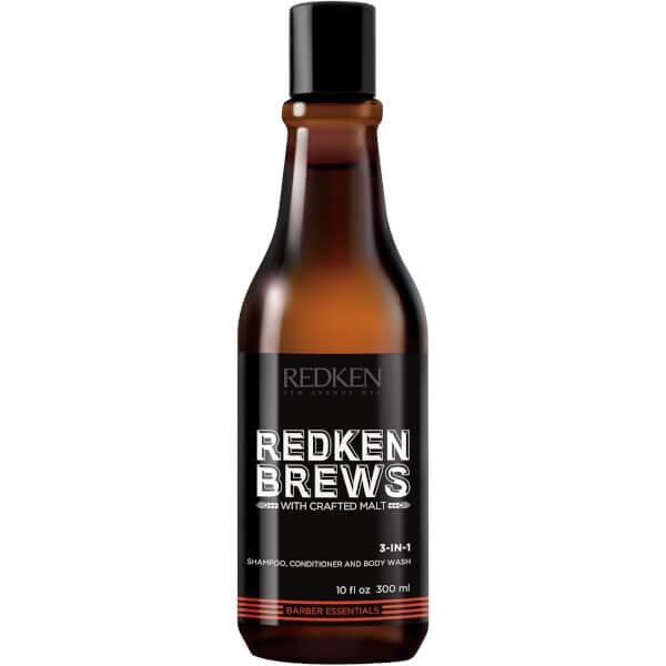 Redken Brews 3 In 1 Σαμπουάν, Conditioner & Aφρόλουτρο 300ml