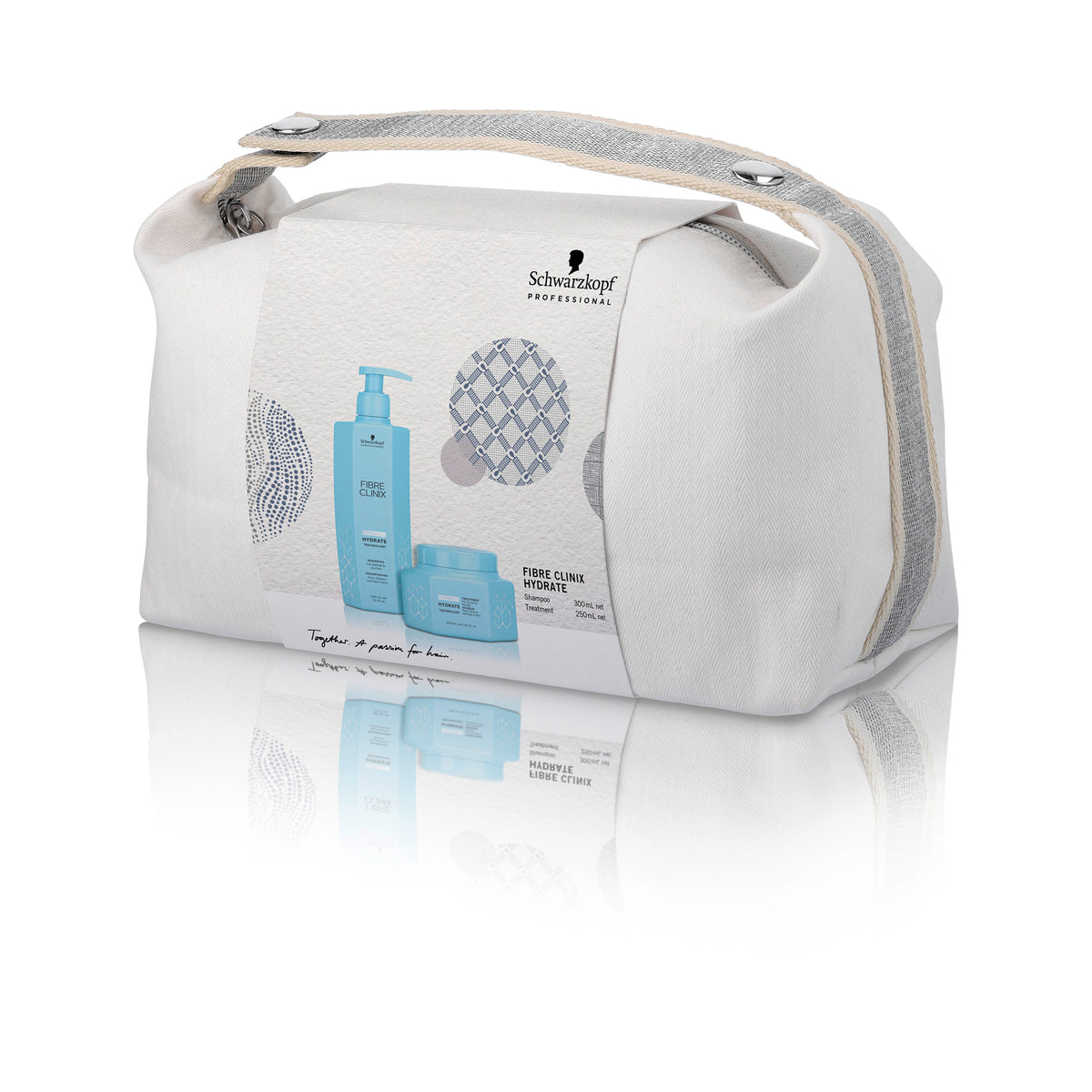 Schwarzkopf Professional Fibre Clinix Hydrate Gift Bag 2023 (Shampoo 300ml, Masque 250ml)
