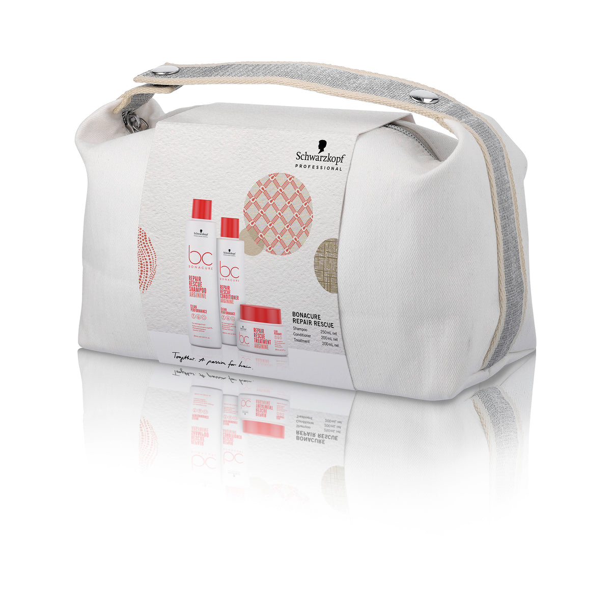 Schwarzkopf Professional Bonacure Repair Rescue Gift Bag (Shampoo 250ml,Conditioner 200ml, Mask 200ml)