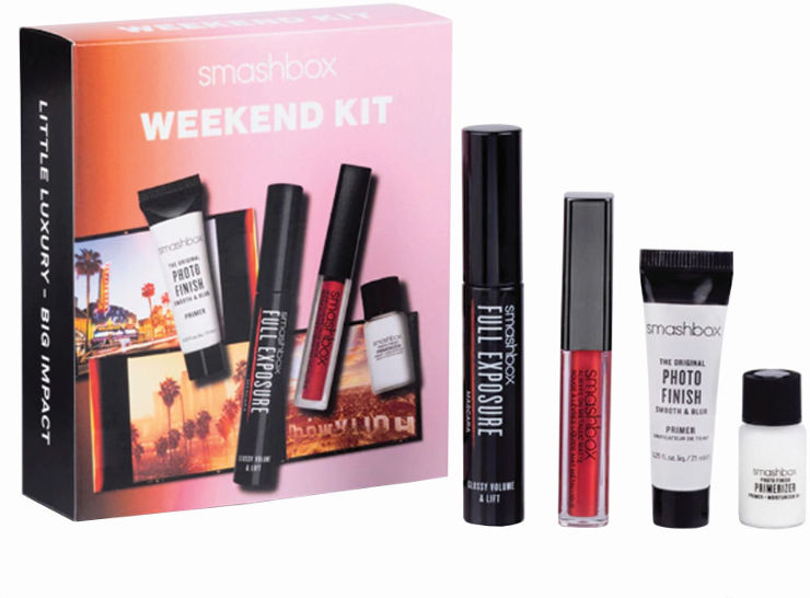 Smashbox Weekend Kit (Full Exposure mascara 6ml,Photo Finish Smooth &amp; Blur Primer 7.1ml,Primerizer 4ml,Always On Liquid Lipstick