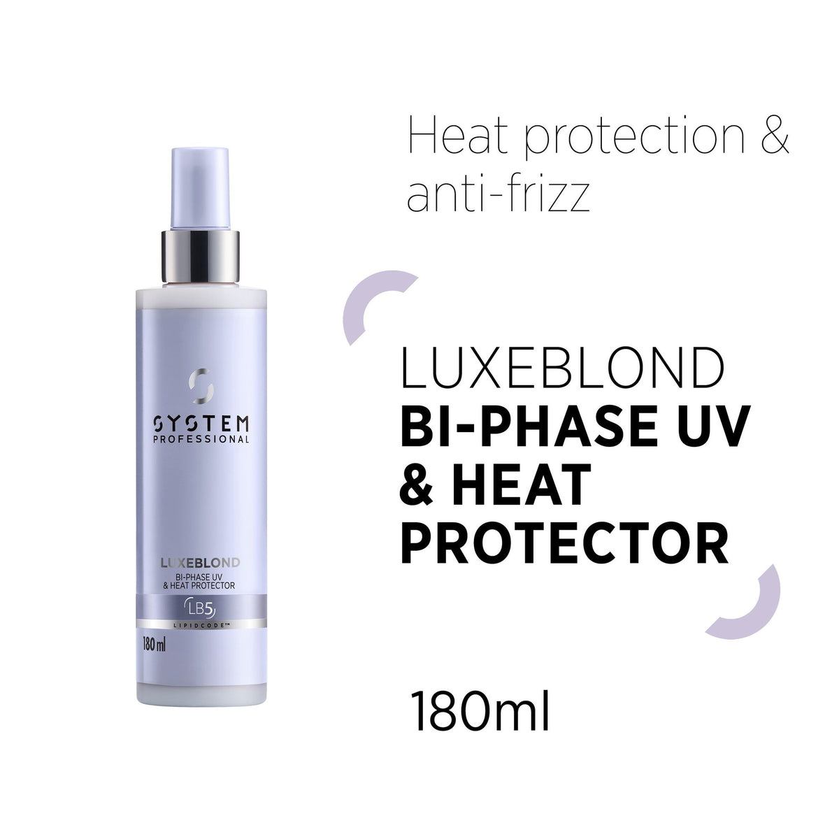 System Professional LuxeBlond Spray Θερμοπροστασίας Μαλλιών για Ενίσχυση &amp; Διάρκεια Χρώματος 180ml